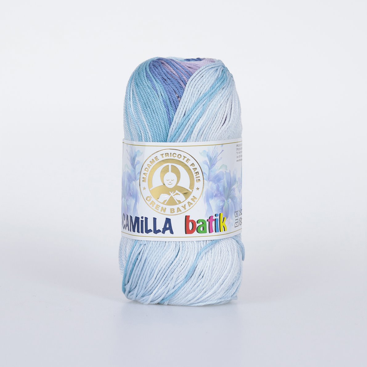 Renkli Merserize Pamuk İplik 3x100g – Desenli Yazlık Örgüler İçin – Camilla Batik #103