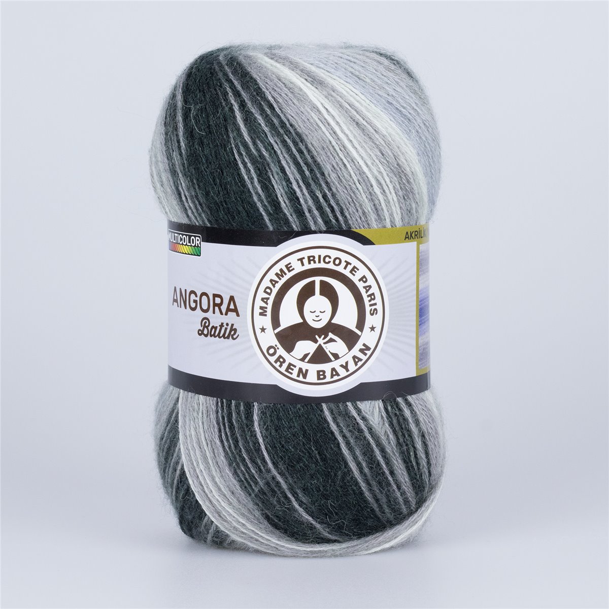 Yün Karışımlı Örgü İpliği 5x100g – Renk Geçişli – İnce ve Hafif – Angora Batik #857