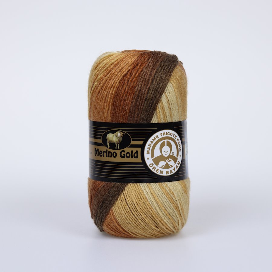 Renk Geçişli Merino Karışımı İplik 5x100g – Yumuşak ve Sıcak – Merino Gold Batik #804