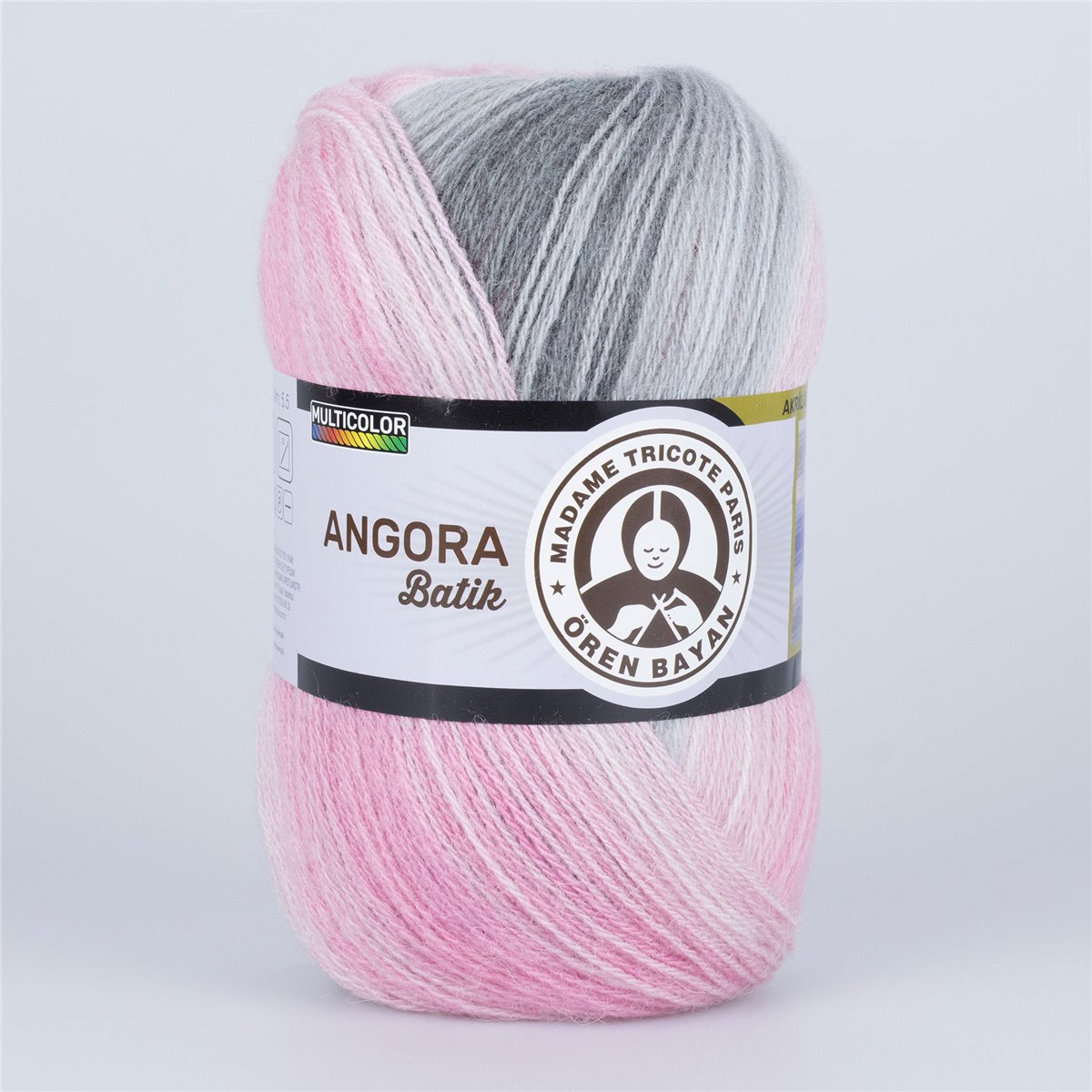 Yün Karışımlı Örgü İpliği 5x100g – Renk Geçişli – İnce ve Hafif – Angora Batik #862