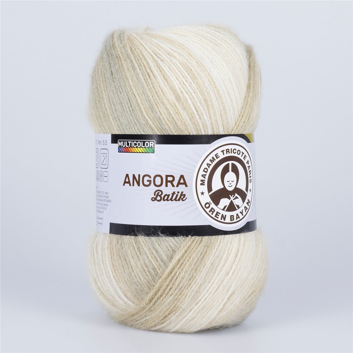 Yün Karışımlı Örgü İpliği 5x100g – Renk Geçişli – İnce ve Hafif – Angora Batik #852