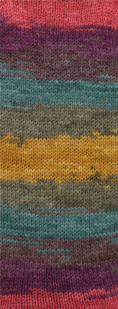 Batik Desenli Tüylenme Karşıtı İplik 5x100g – Yumuşak Doku – Favori Batik #901