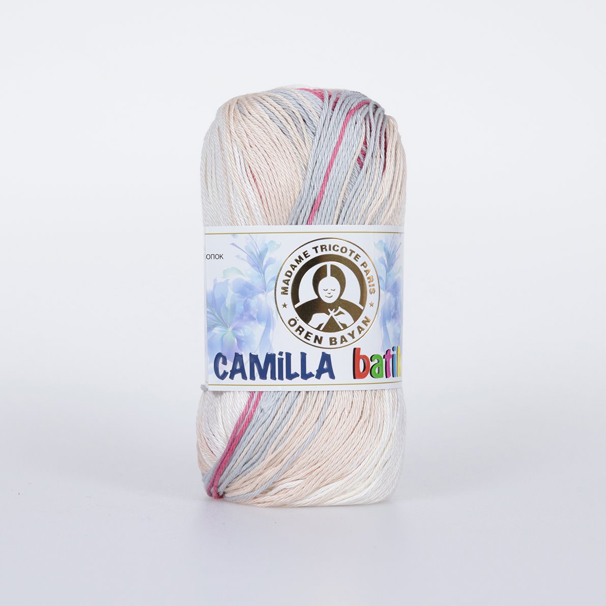 Renkli Merserize Pamuk İplik 3x100g – Desenli Yazlık Örgüler İçin – Camilla Batik #109